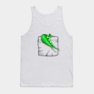 Dragon or Dinosaur in Pocket Tank Top